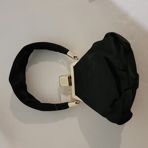 Black Satin Evening Bag